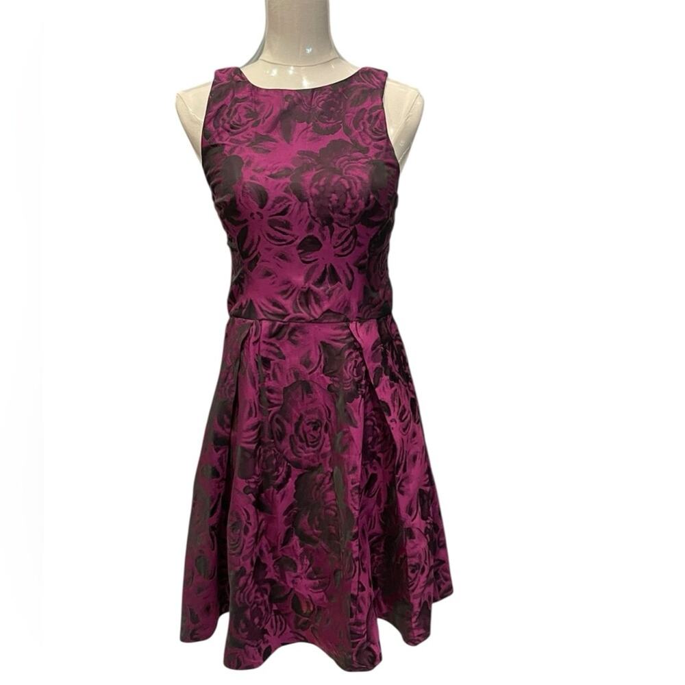 BETSEY JOHNSON Party Dress Women Sz 6  Purple Fit & Flare Whimsigoth Holiday